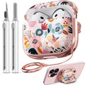 Floral AirPods 4 Case with Safety Lock - Pink Flower