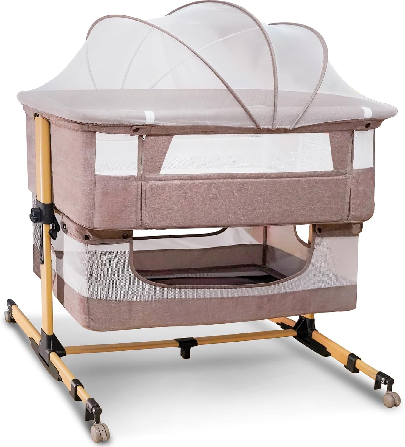 3 in 1 Baby Bassinet with Adjustable Height and Rocking Function