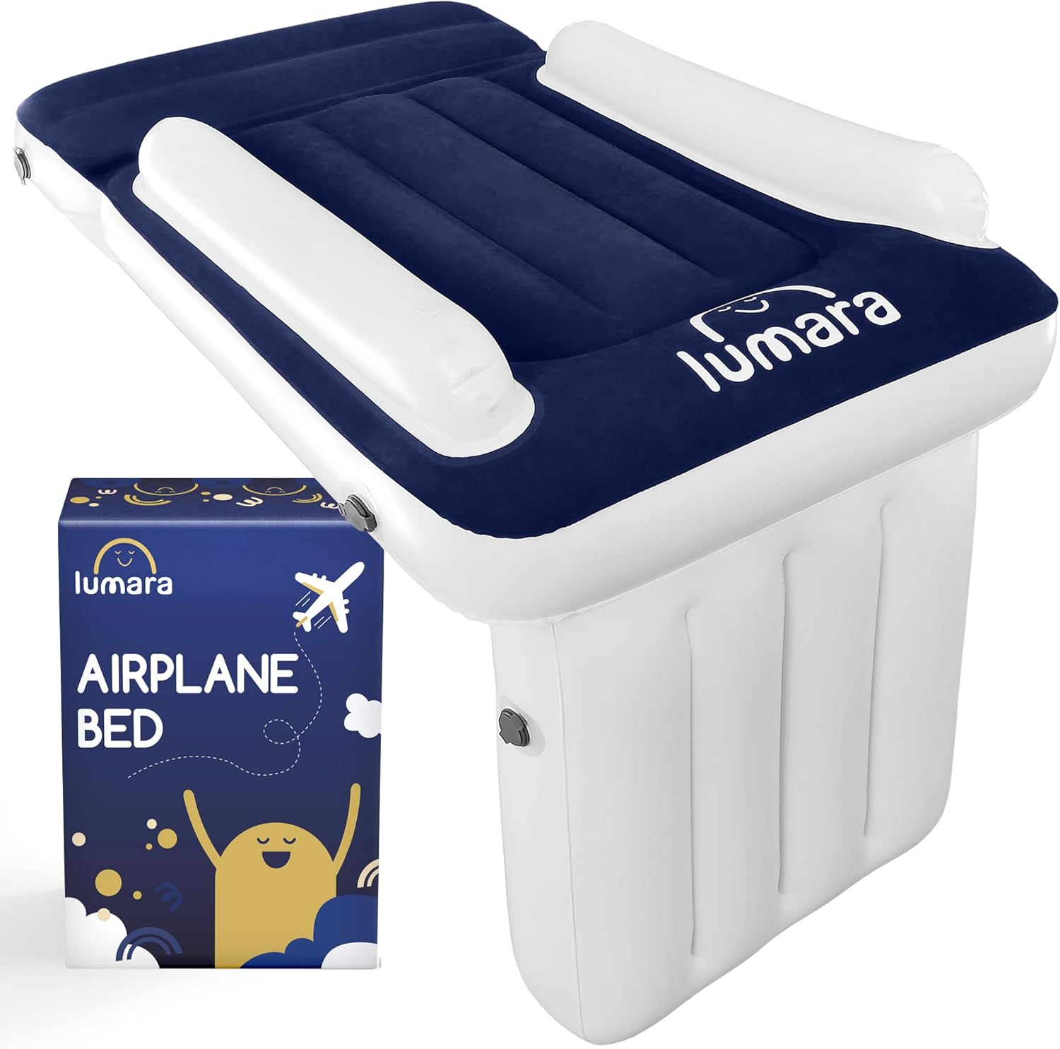 LUMARA Toddler Airplane Bed - Inflatable Travel Bed for Kids
