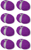 INNDUN Purple Chunky Chenille Yarn for Blankets & Arm Knitting - Soft