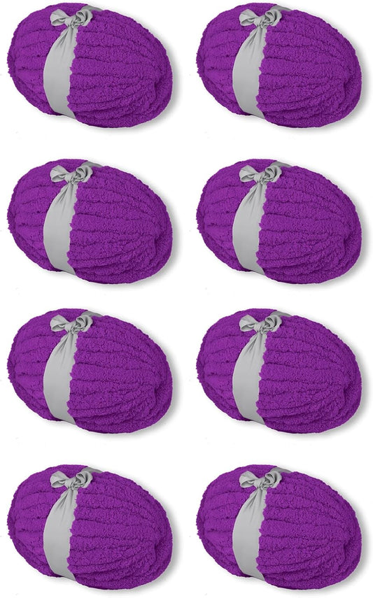 INNDUN Purple Chunky Yarn for Luxurious Blankets and Decor