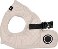 Puppia Irvin Vest Dog Harness Step-In Winter Diamond Pattern - Cream