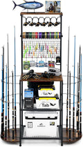 Fishing Rod Holders for Garage - Large Capacity 24-Rod Organizer