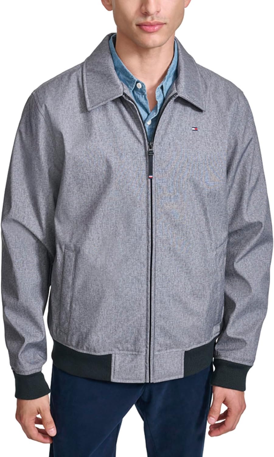 Tommy Hilfiger Men's Lightweight Water Resistant Varsity Bomber