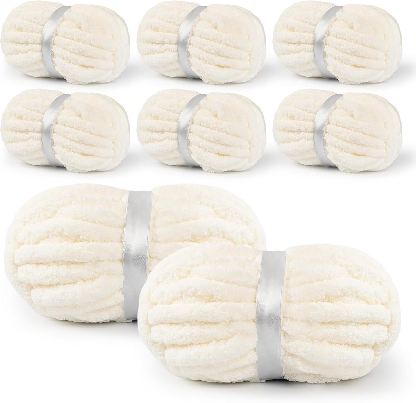 Jumbo Chenille Chunky Yarn for Crocheting & Knitting Projects