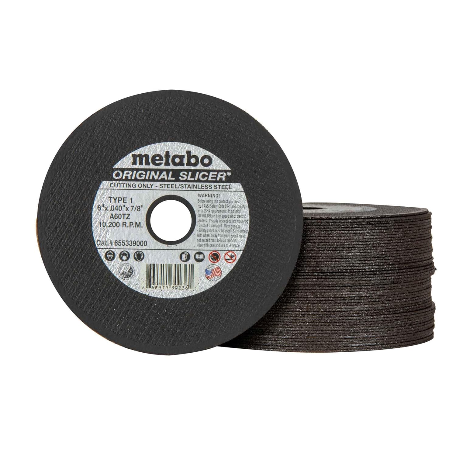 Metabo 6-Inch Cutting Wheel 50-Pack | Fast & Flexible | Aluminum Oxide