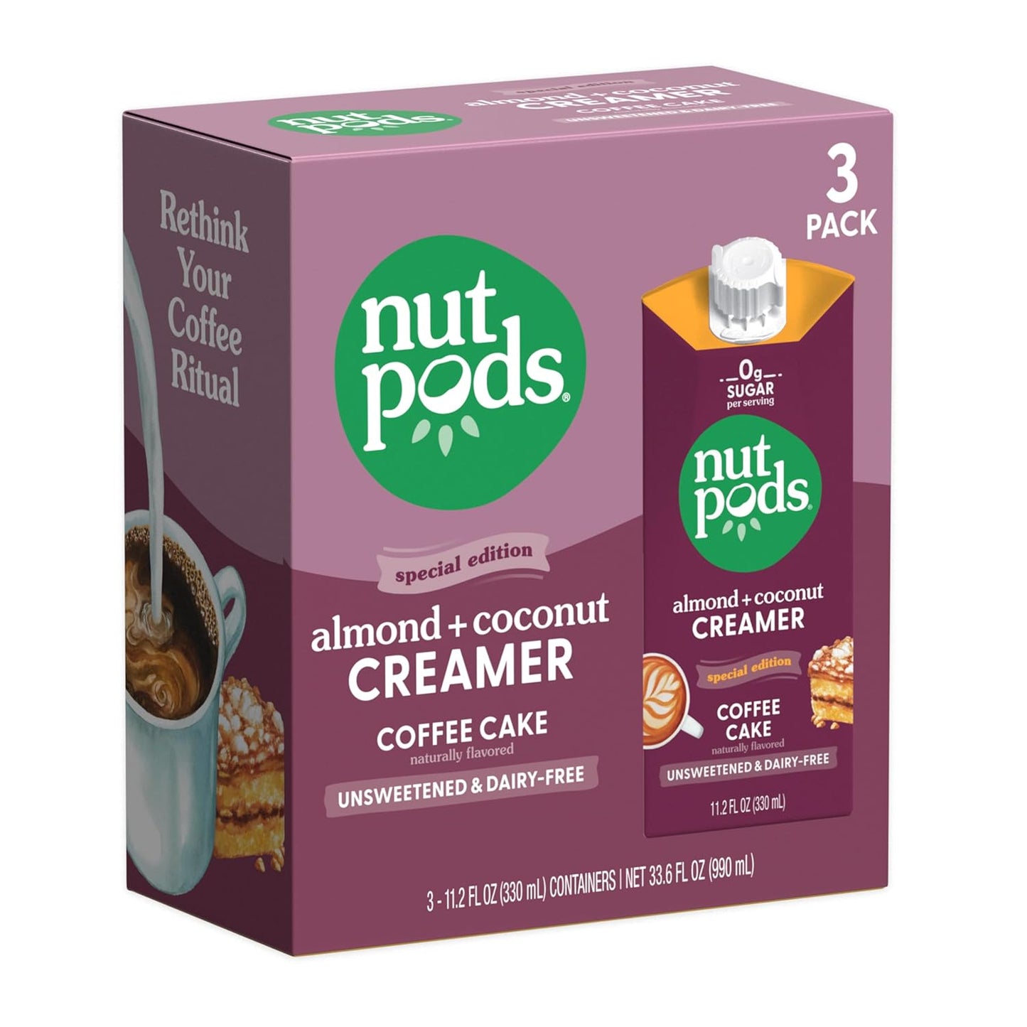 nutpods Dairy-Free Coffee Cake Creamer Trio