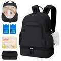 Breast Pump Backpack Size 11.8in x 6.7in x 15.9in Black - Cooler