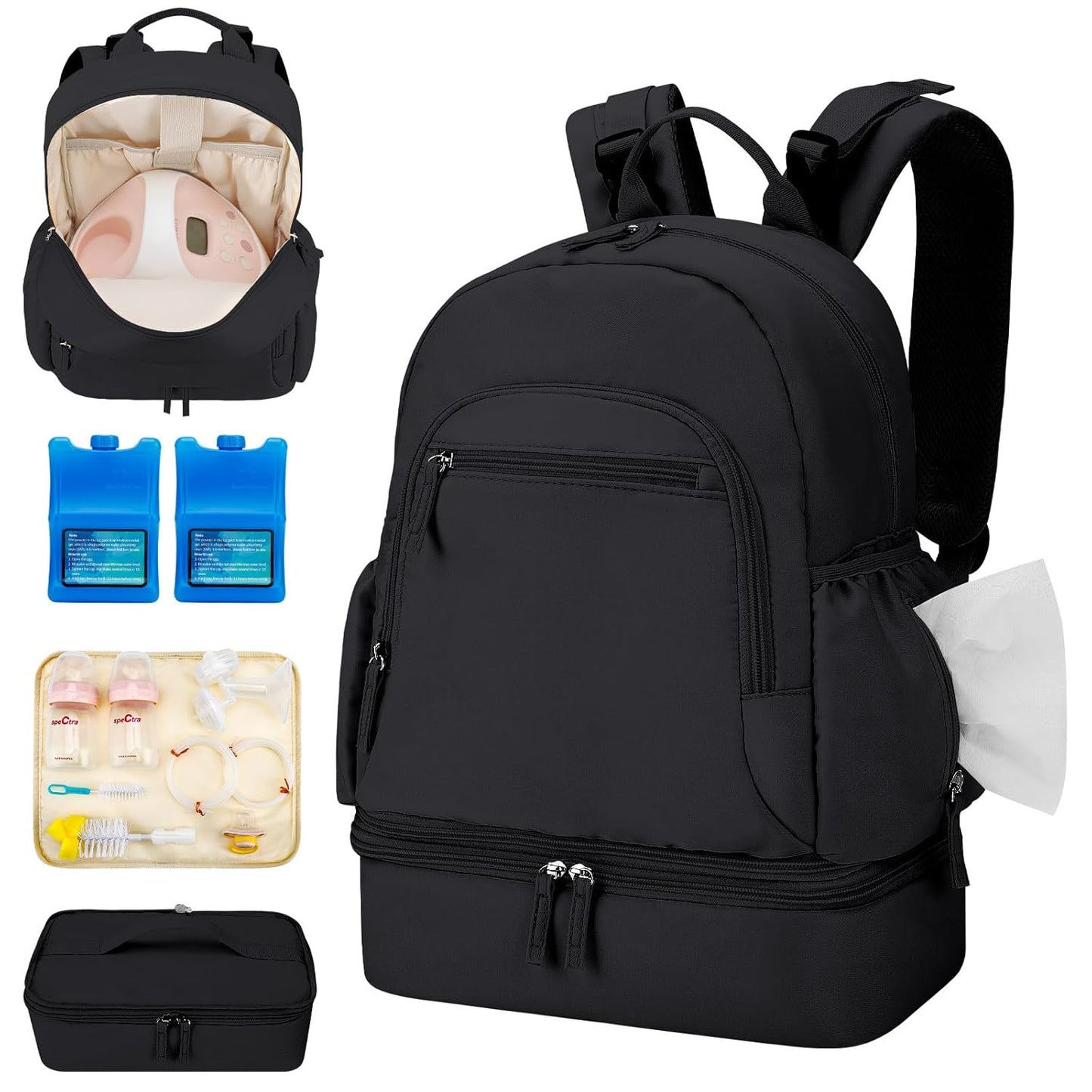 Breast Pump Backpack for Spectra S1 and S2 with Cooler Compartment