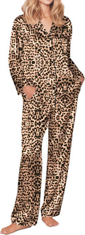 Silk Satin Pajamas for Women Long Sleeve 2-Piece Set - Soft Fit