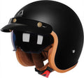 TRIANGLE 3/4 Motorcycle Helmet for Men & Women (Large) - Retro Open