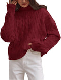 ZESICA Women's Long Sleeve Mock Neck Chunky Pullover Sweater - Cozy