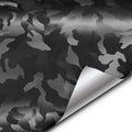 Stealth Medium Pattern Camouflage Vinyl Wrap Roll Black - 6ft x 5ft