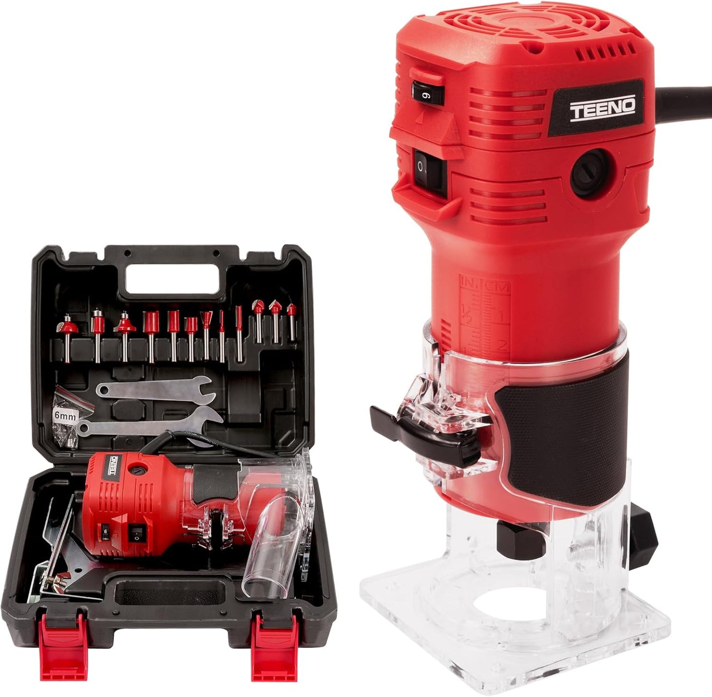 TEENO Wood Router 650W Compact Tool for Woodworking Projects