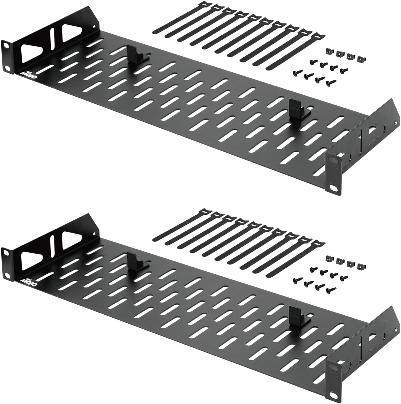 Tecmojo 1U Rack Shelf for 19 in Equipment with Anti-Slip Stops