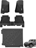 3W Floor Mats & Cargo Liner Compatible for Jeep Wrangler JL 2018-2025