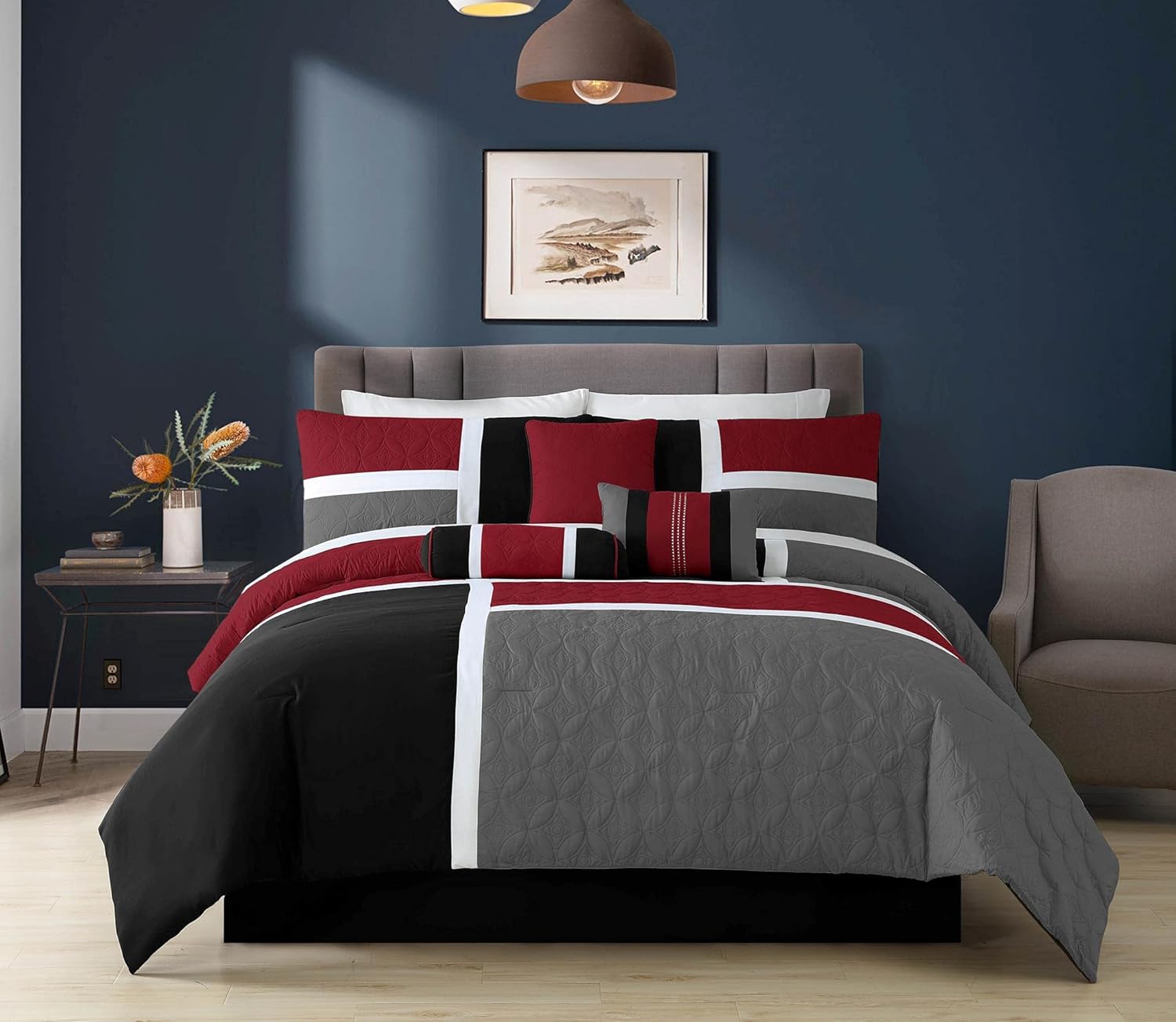 Chezmoi Collection 7-Piece Quilted Patchwork Comforter Set Review