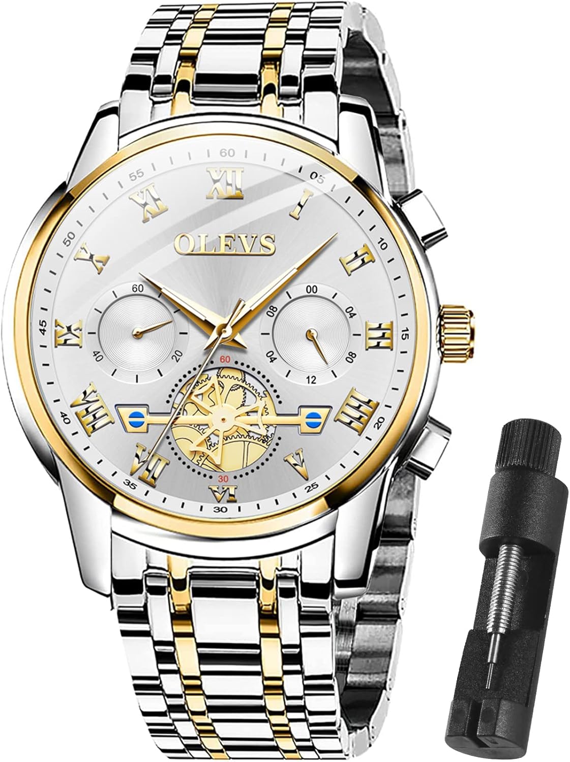OLEVS Men Multifunction Watch: Stylish Waterproof Chronograph