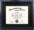 11x14 Diploma Degree Frame with Mat - Classic Black Rope Detail