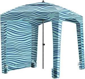 Qipi Beach Cabana - Portable 6ft x 6ft Waterproof Canopy Shelter