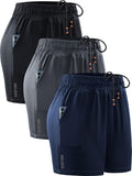NELEUS Women's Lightweight Running Shorts with Pocket - 4in Coverage