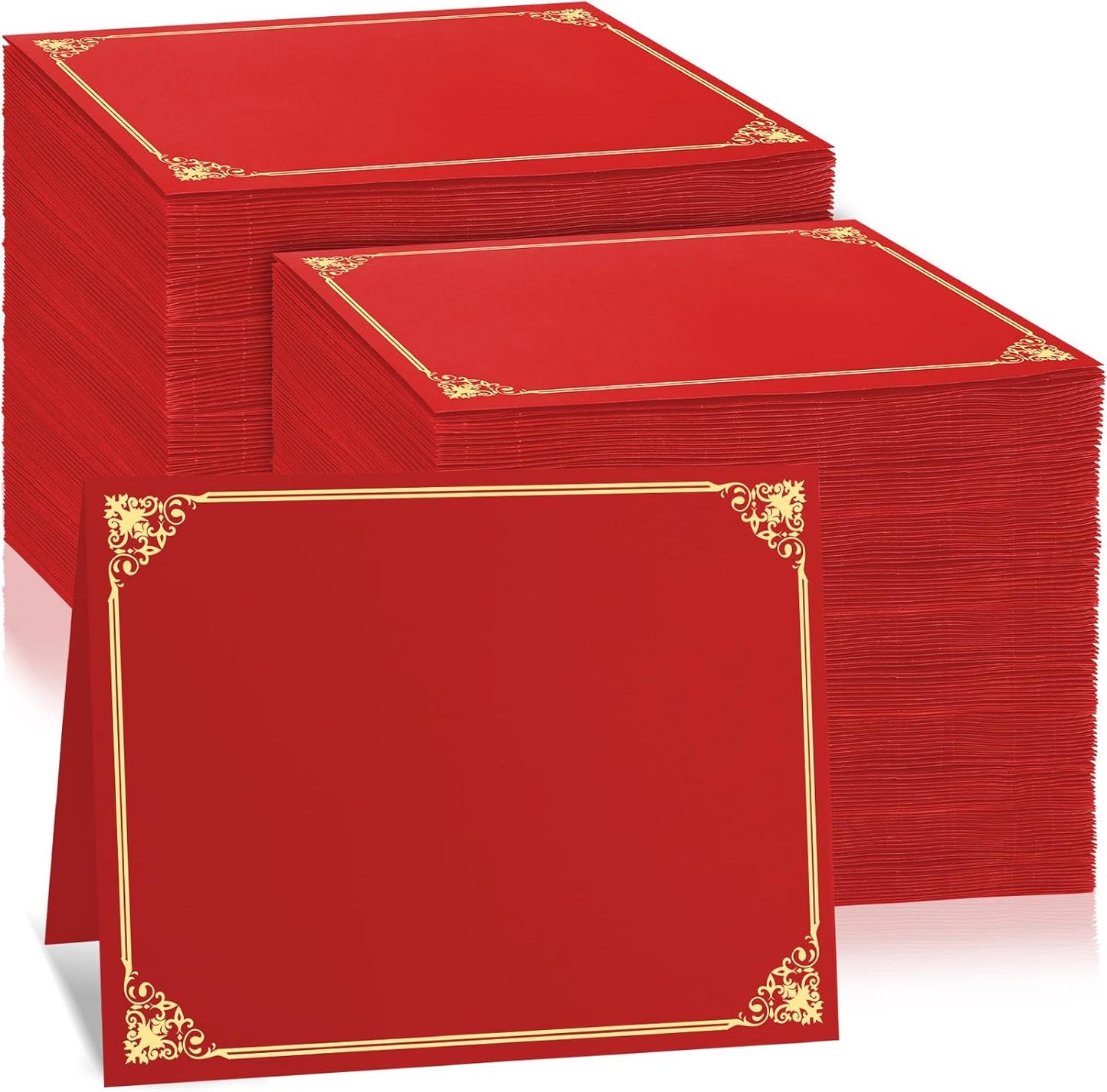 150 Pcs Burgundy Diploma Covers with Gold Foil Border for Awards