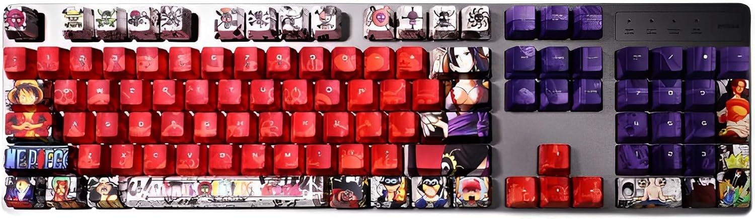 FKZ Anime Keycaps - Custom 108 Keys for Mechanical Keyboards