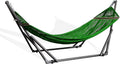 Hammock for 2 Persons with 600 lb Stand - Green Portable Hammock