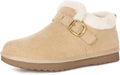 Womens Snow Boots Genuine Suede Mini Booties - Warm, Water Resistant