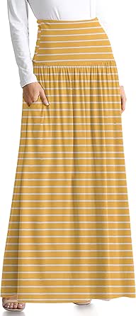 Maxi Skirts for Women Ankle Length Casual Long Skirt Style