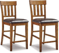 RaleHadd Ralene Traditional Counter Height Faux Leather Barstool