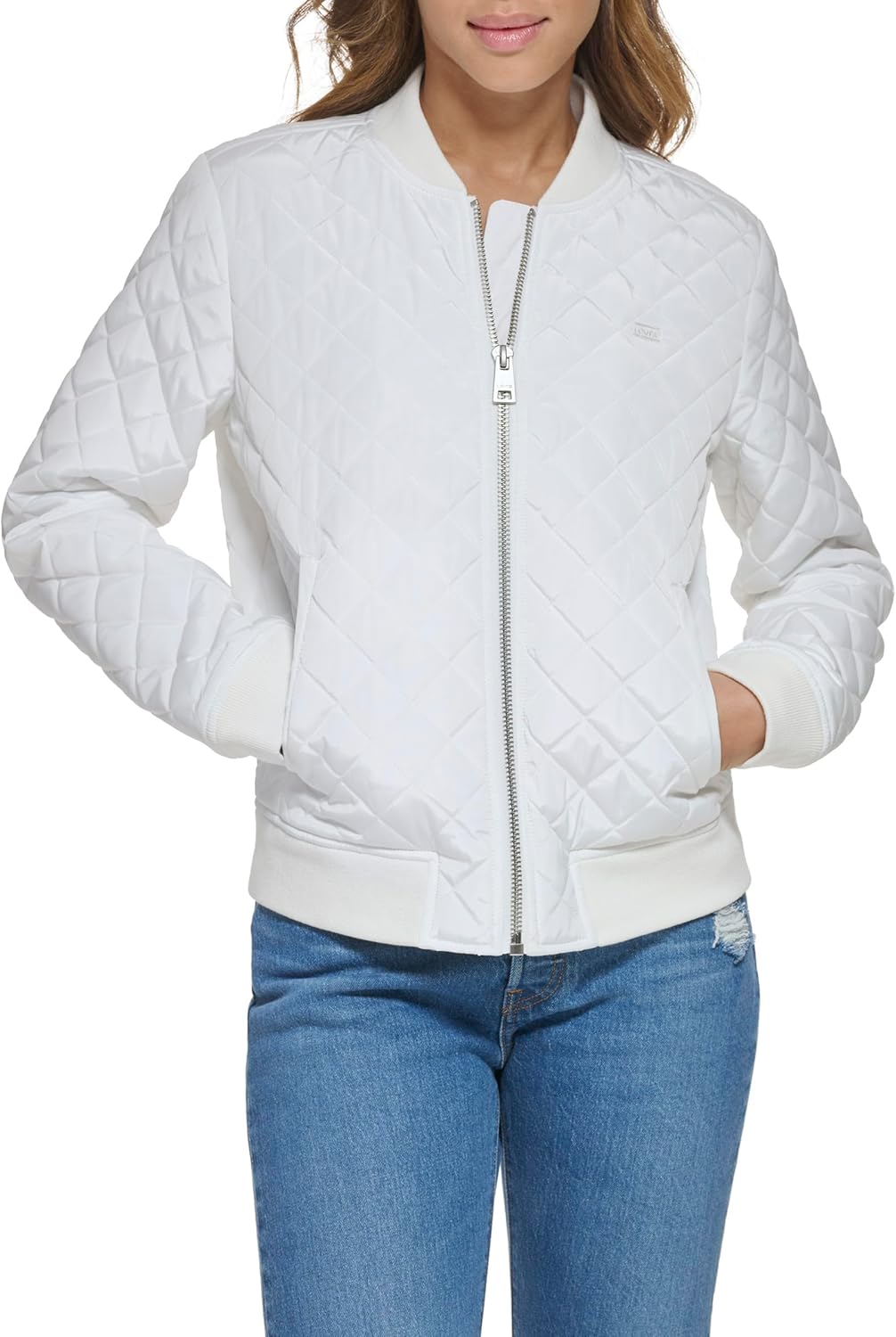 Levi's Women's Diamond Quilted Bomber Jacket for Style & Comfort