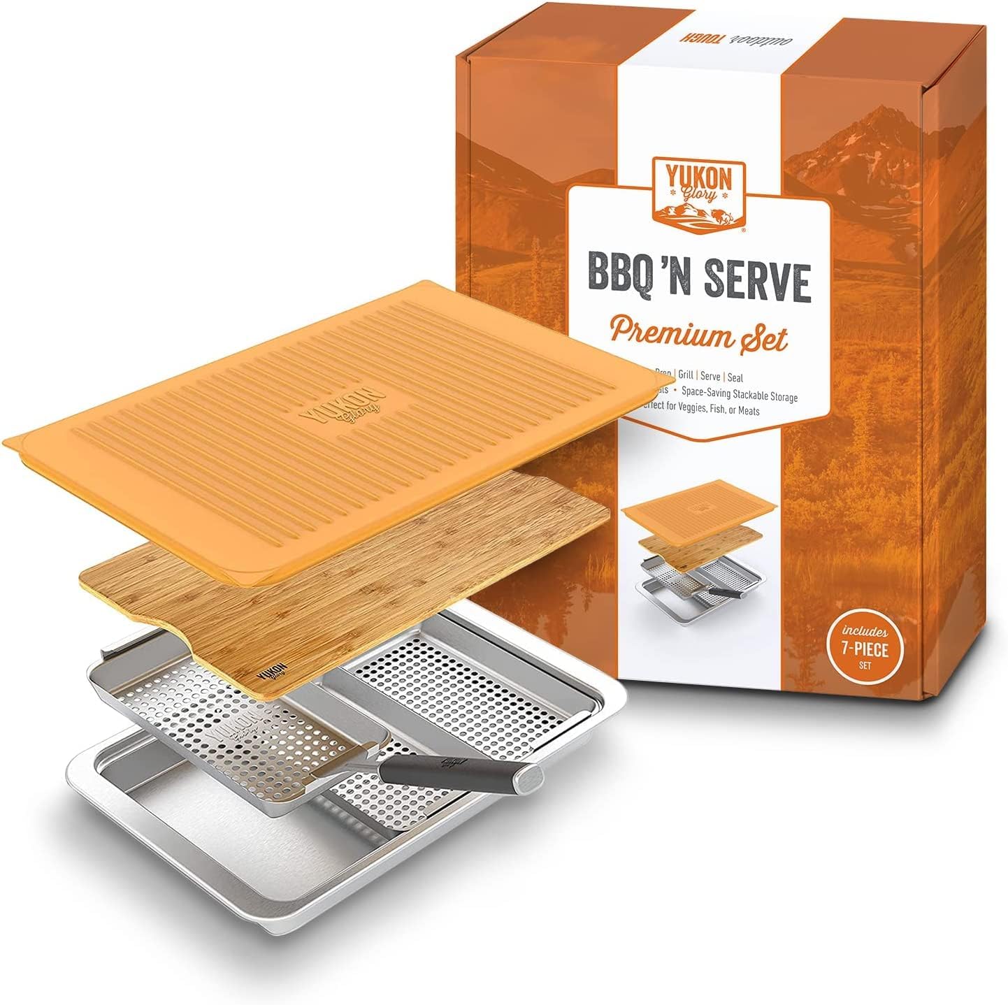 Yukon Glory BBQ 'N SERVE Premium Set for Perfect Grilling