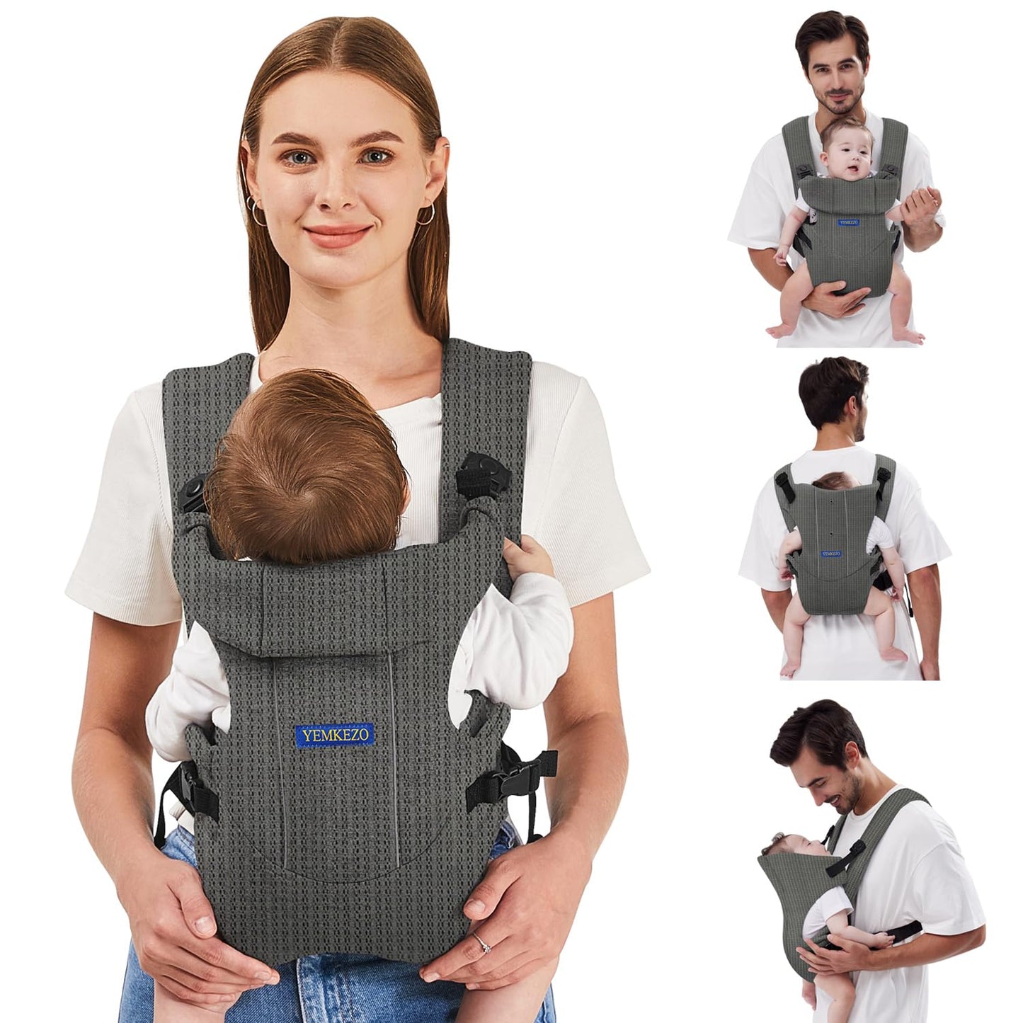 Ergonomic Baby Carrier for Newborn to Toddler - Lightweight Mesh