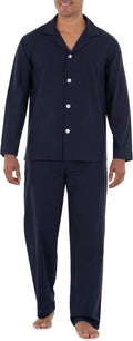 Fruit of the Loom Men's Long Sleeve Broadcloth Pajama Set Sets