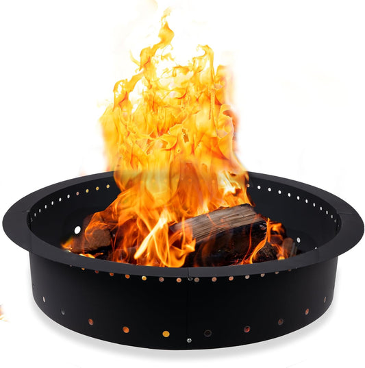 42 Inch Heavy Duty Metal Fire Pit Ring for Outdoor Use