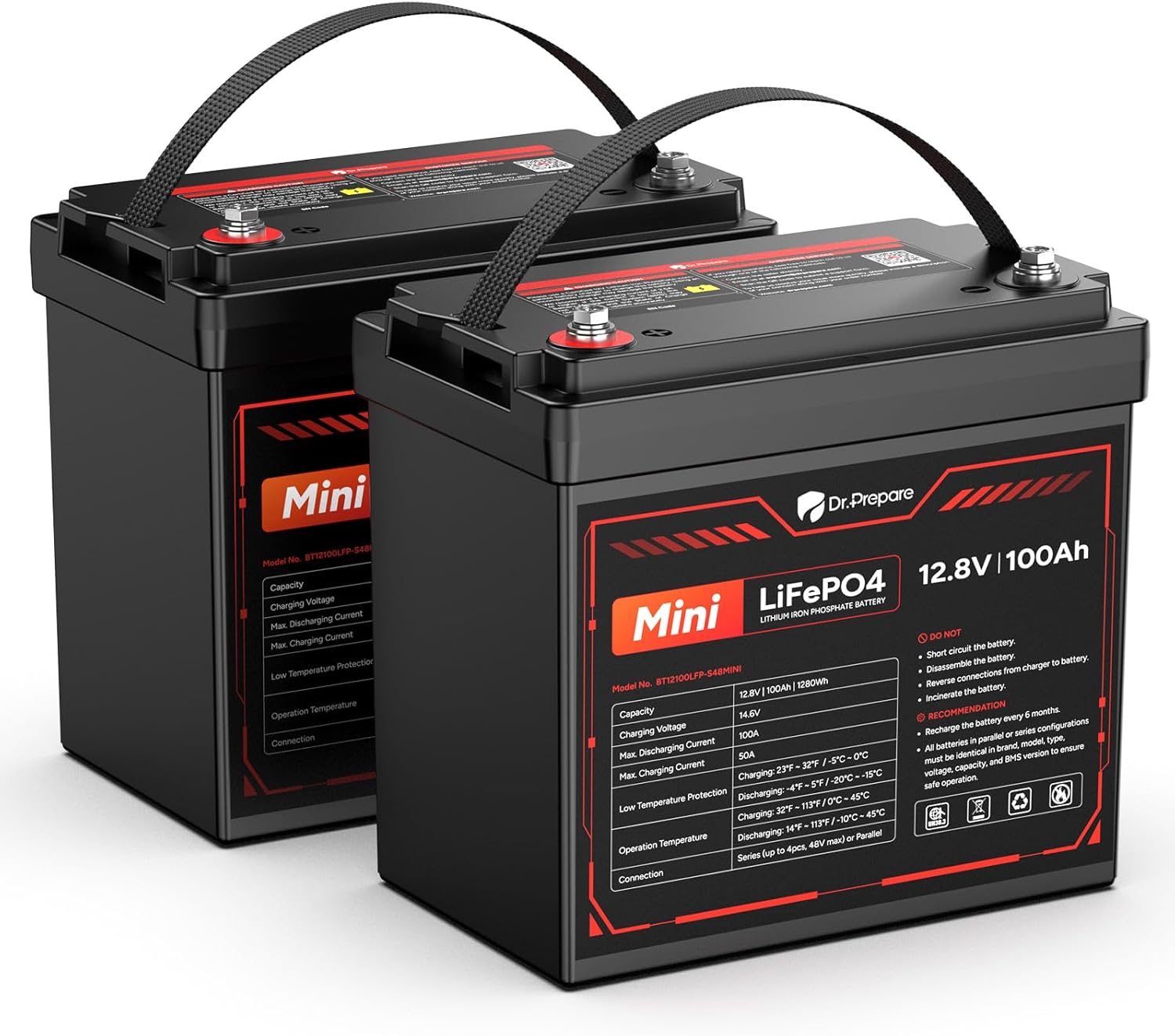 12V 100Ah LiFePO4 Battery for RV Solar Off-Grid Applications