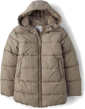 Girls Medium Weight Lined Puffer Jacket - Warm, Water-Resistant