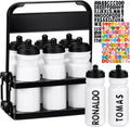 20 Oz White 7-Piece Water Bottle Carrier Set - Team Bottles