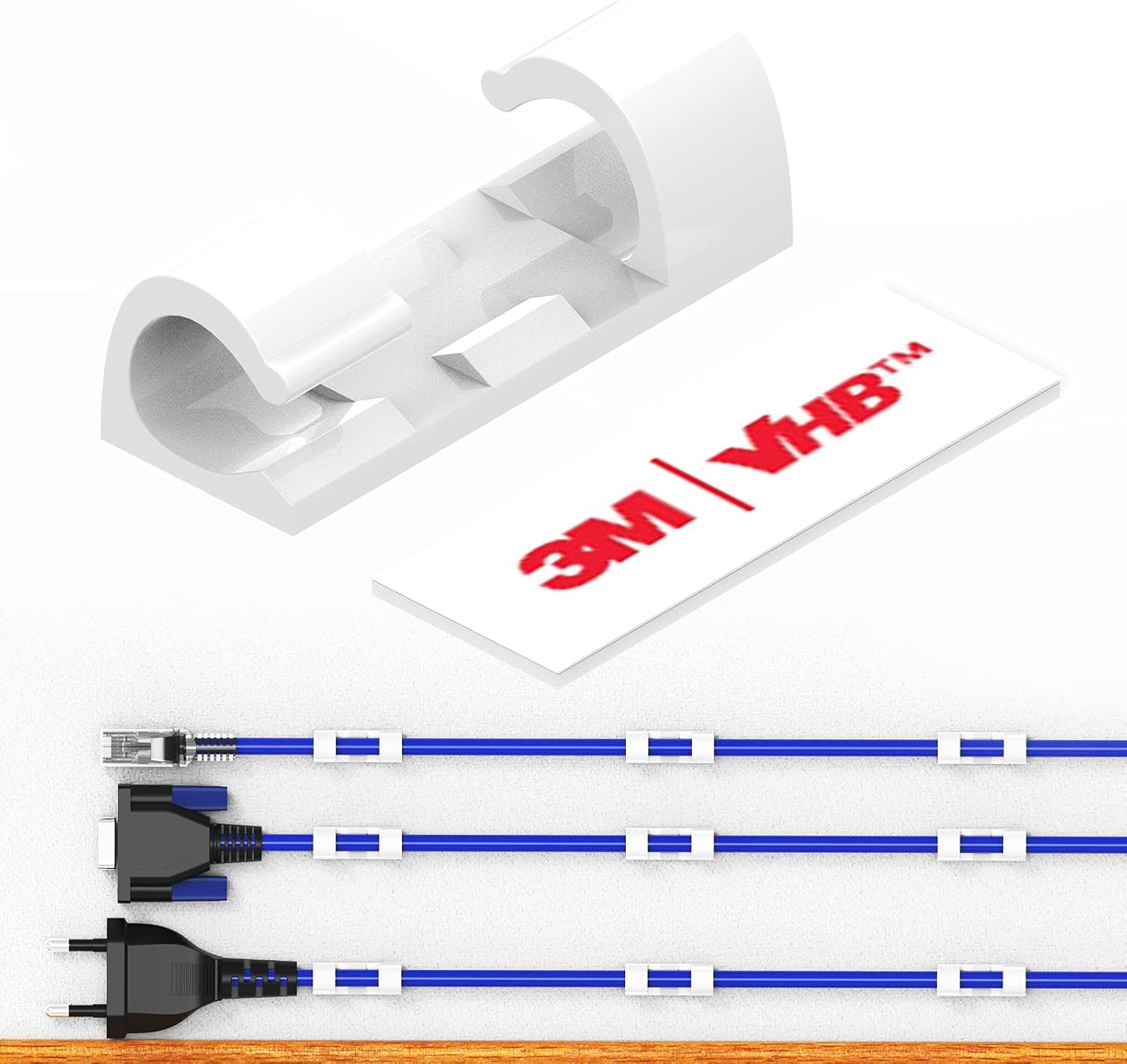 XIAOXI Strong Adhesive Cable Clips - Organize with Ease!