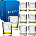 Personalized Square Shot Glasses Set of 8 2oz - Custom Engraved Gifts