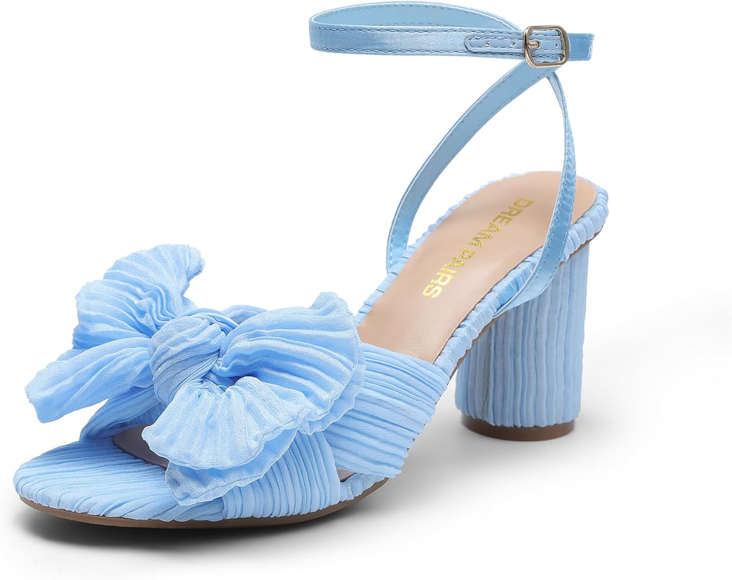 DREAM PAIRS Women's Bow Knot Heeled Sandals for Weddings