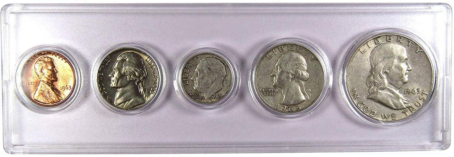 1943 Year Set 5 Coins in AG Condition for Collectors Gift