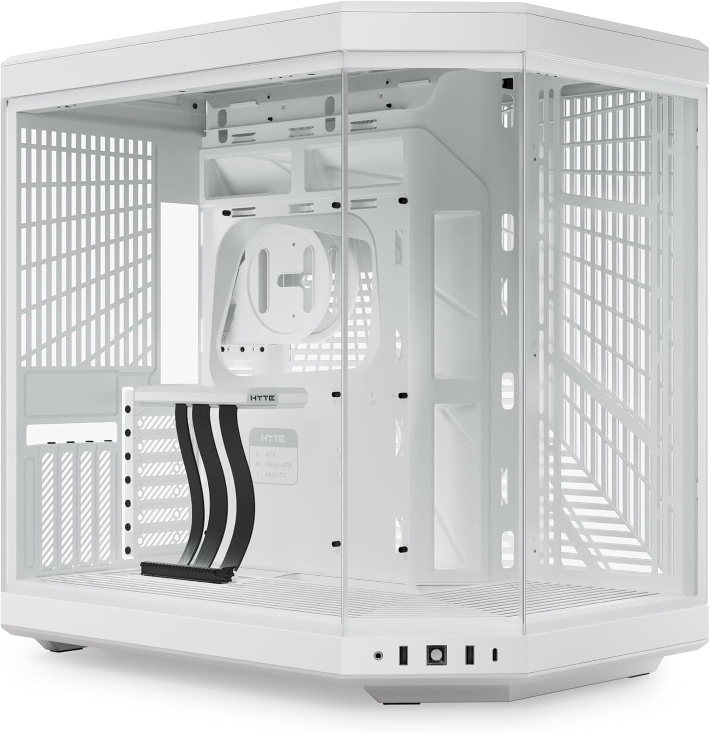 HYTE Y70 Modern Aesthetic Dual Chamber Gaming Case in Snow White
