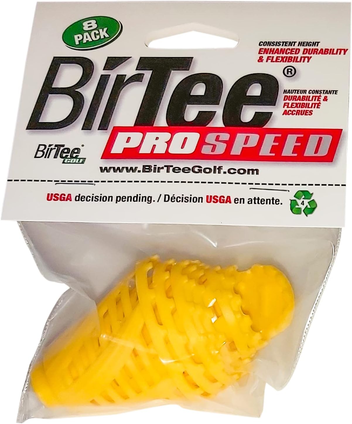 BirTee PRO Speed Golf Tees - Durability Boost - 8 Pack