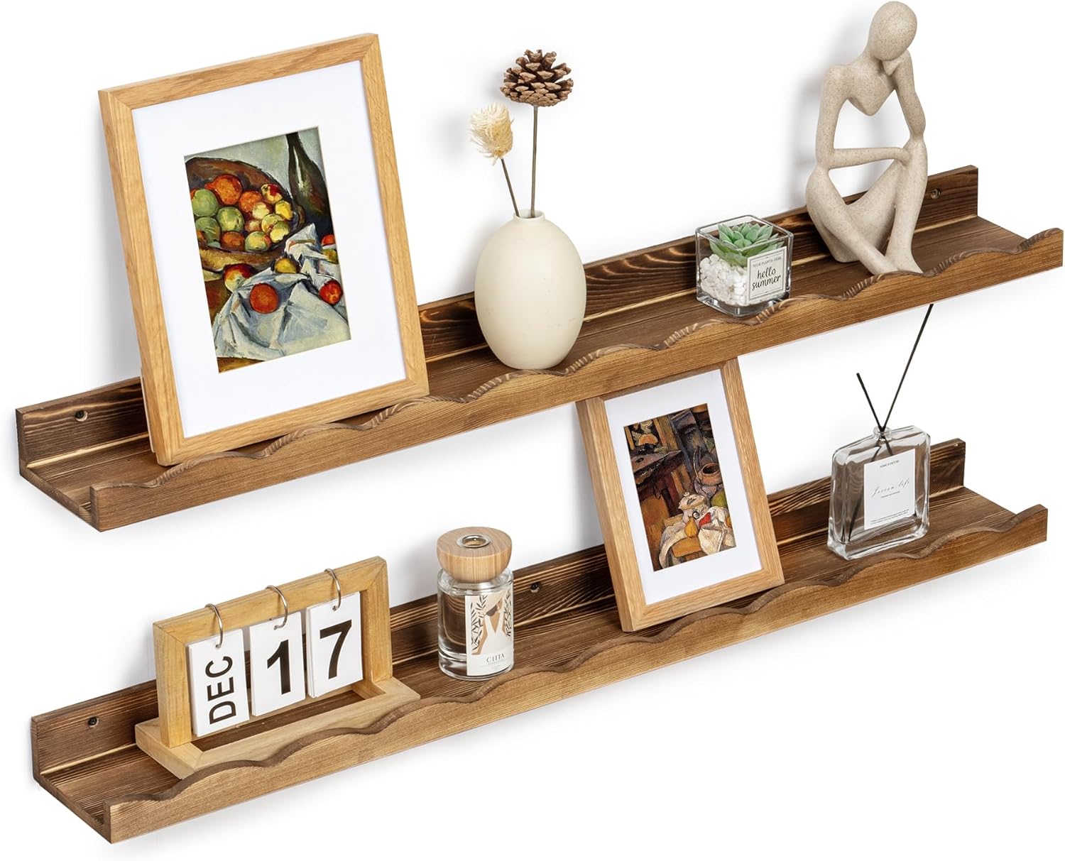 Fun Memories Picture Ledge Shelf Set of 2 for Kids Room Decor