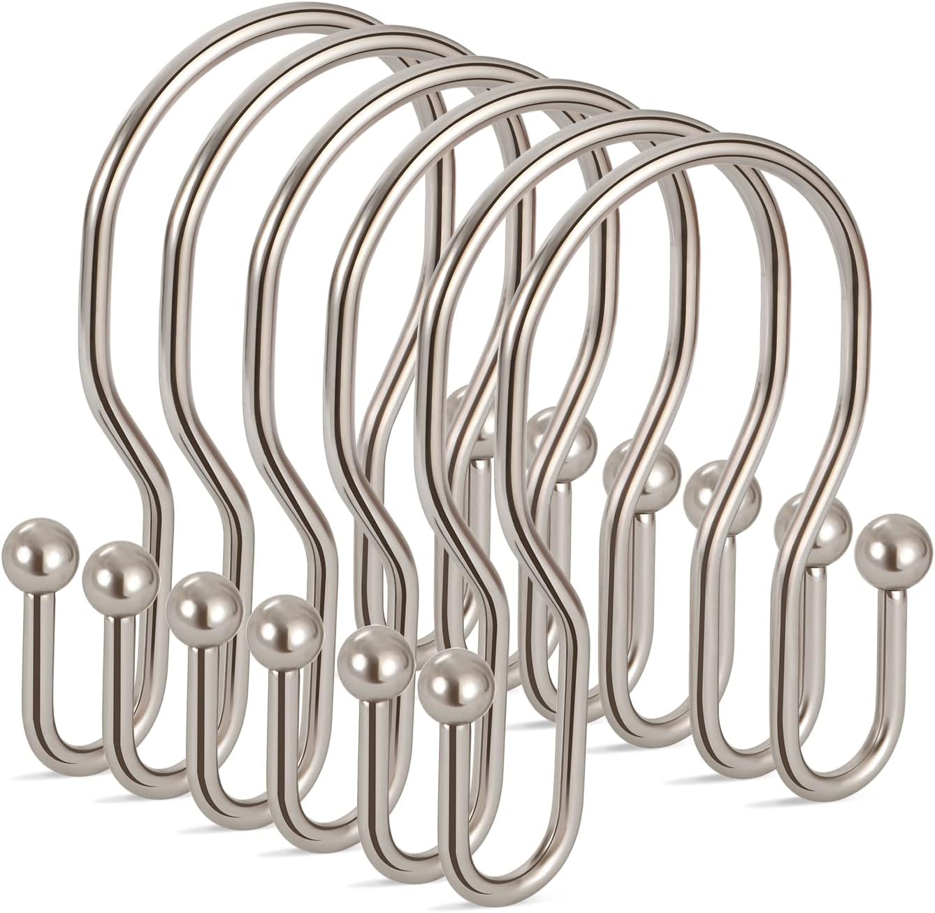 TENOVEL 24 Pack Rust-Proof Double Hooks - Effortlessly Transform Your Bathroom!
