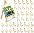 36 Pack 9 in Wood Easels Tabletop Tripod Set - Bulk Art Party Easels