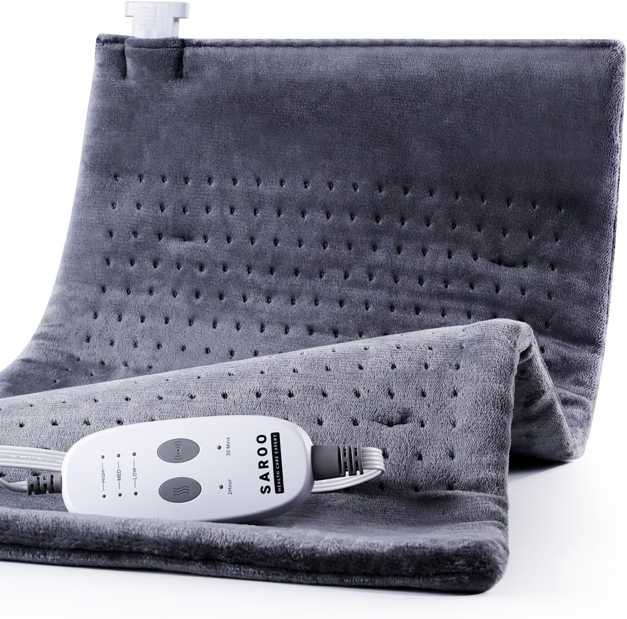 Saroo Heating Pad for Back Pain Relief with Massage Features