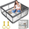 Small Baby Playpen 47x47in Dark Gray - Compact Safe Play Area